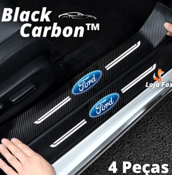 Soleira Adesiva de Fibra de Carbono para carros 