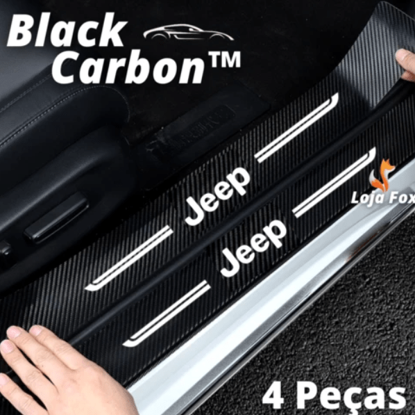 Soleira Adesiva de Fibra de Carbono para carros 