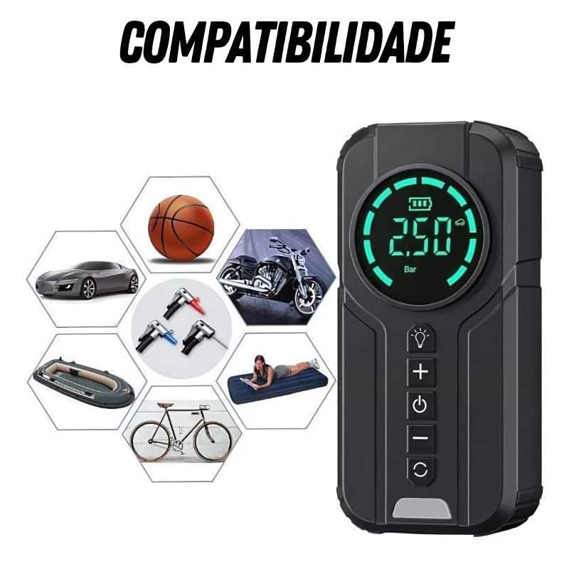 TurboPump™ – Auxiliar de Partida 4 EM 1 | PROMOCIÓN DE LANÇAMENTO | ÚLTIMAS HORAS 